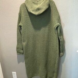 Cozy Olive Hooded Cardigan